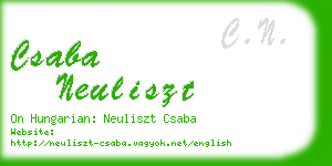 csaba neuliszt business card